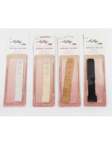 Alargador para sujetador 1 corchete de Softy - BLANCO - MARFIL (CRUDO) - PIEL - NEGRO