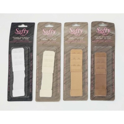 Alargador 2 corchetes para sujetador de Softy - BLANCO - MARFIL - PIEL - VISÓN
