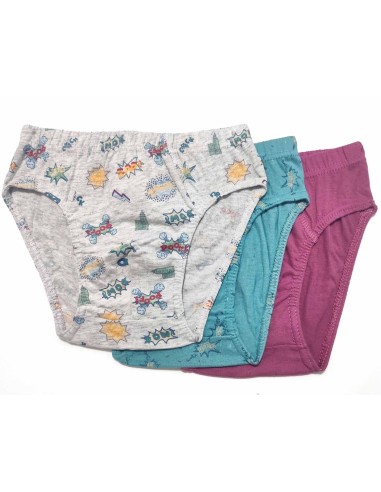 Slip infantil (pack 3 uds) Cómic 110 de Waterlemon