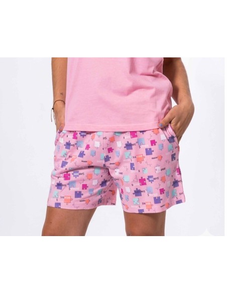 Pijama corto mujer KN-26550A de Kinanit - PANTALÓN