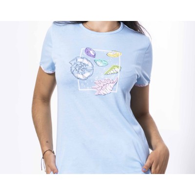 Pijama corto mujer algodón "Nautilius" de Kinanit 2