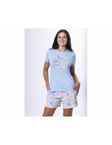 Pijama corto mujer algodón "Nautilius" de Kinanit