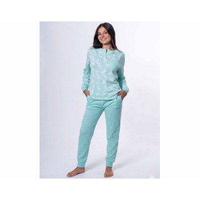 Pijama largo mujer algodón entretiempo "Moments of...