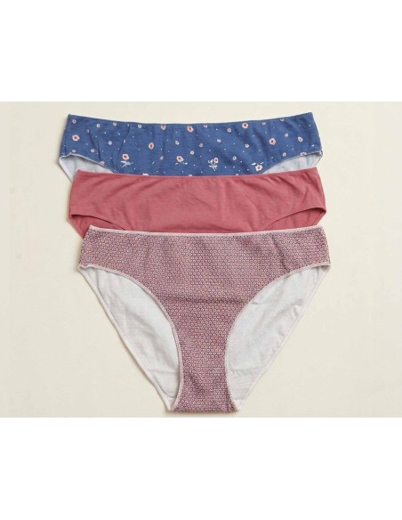 Braga midi (pack 3 uds) Pink flower & dots 221 de Waterlemon