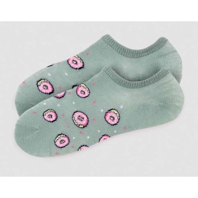 Calcetines invisibles mujer "Donas de fresa" 12992 de Ysabel Mora