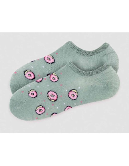 Calcetines invisibles mujer "Donas de fresa" 12992 de Ysabel Mora