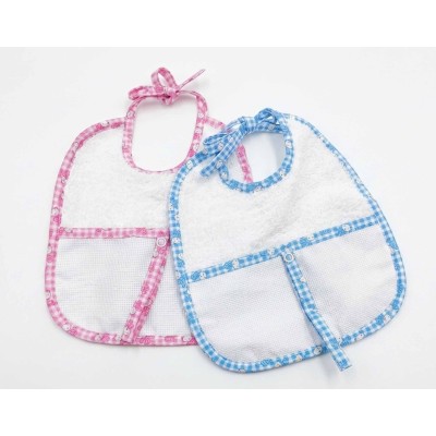 Babero para bordar rizo con chupetero