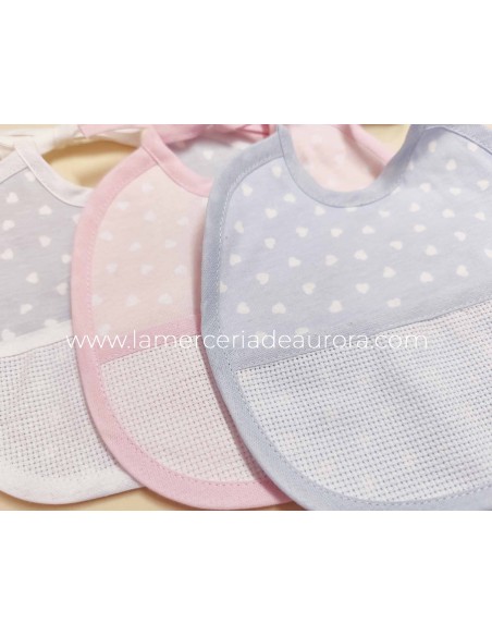 Babero bebé "Corazones" de Bimbi Amo · 3 colores ·