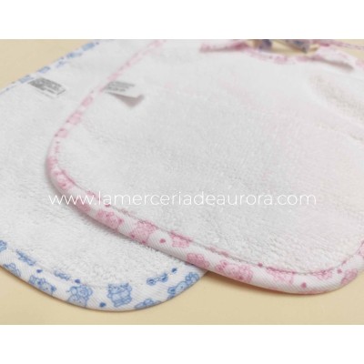 Babero para bordar piqué "Animales" 2