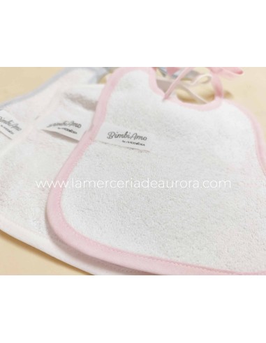 Babero bebé para bordar "Corazón" de Bimbi Amo - TRASERO