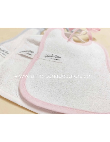 Babero bebé para bordar "Corazón" de Bimbi Amo - TRASERO