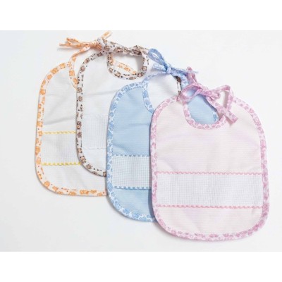 Babero para bordar piqué "Animales"