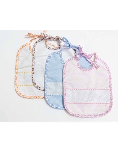 Babero para bordar piqué "Animales"