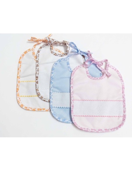 Babero para bordar piqué "Animales"