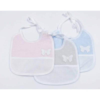 Babero bebé para bordar "Lazo" de Bimbi Amo