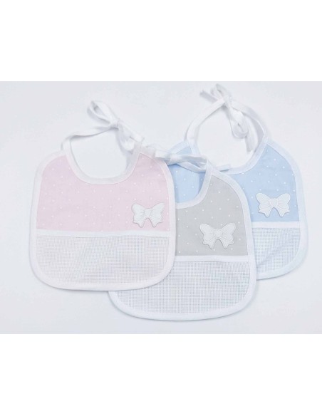 Babero bebé para bordar "Lazo" de Bimbi Amo