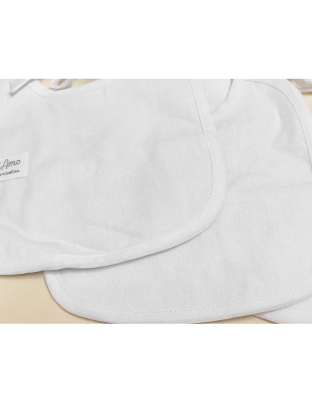 Babero bebé para bordar "Lazo" de Bimbi Amo - DETALLE