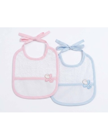 Babero bebé para bordar "Chupete" de Bimbi Amo