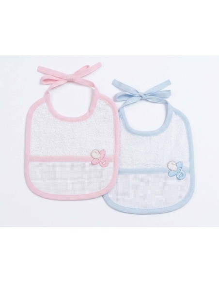 Babero bebé para bordar "Chupete" de Bimbi Amo