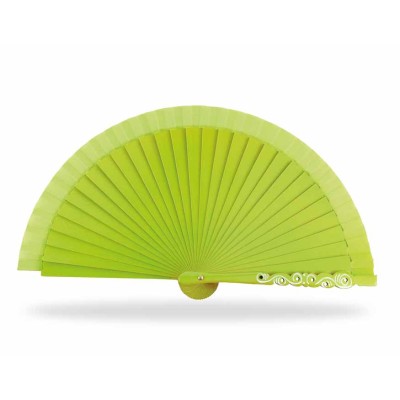 Abanico madera liso (15cm) "Barroco Verde pistacho"