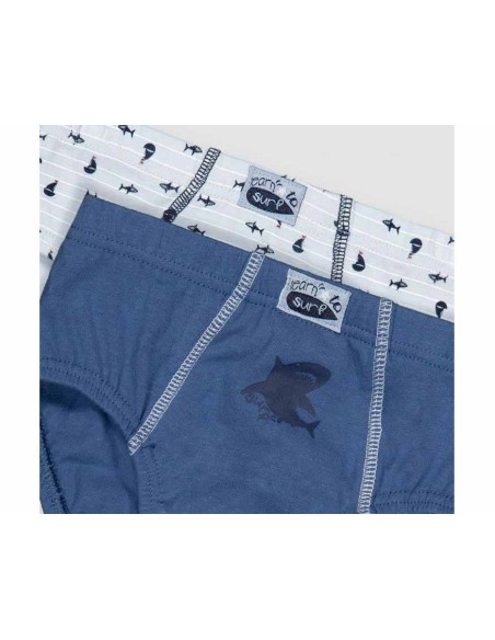 Slip infantil algodón (pack 2 uds) "Surf" de Ysabel Mora
