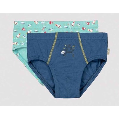 Slip infantil algodón (pack 2 uds) "Aventura galáctica" de Ysabel Mora
