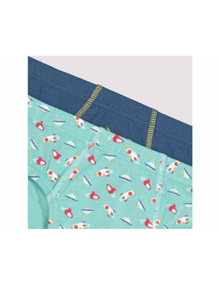 Slip infantil algodón (pack 2 uds) "Aventura galáctica" de Ysabel Mora