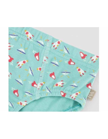 Slip infantil algodón (pack 2 uds) "Aventura galáctica" de Ysabel Mora