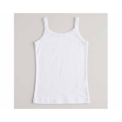 Camiseta niña lisa tirante fino K4413 de Calamaro