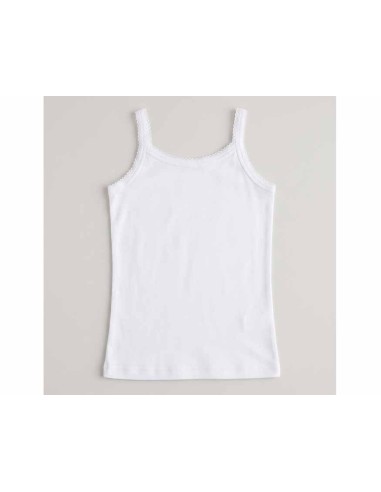 Camiseta niña lisa tirante fino K4413 de Calamaro