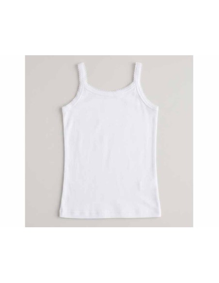 Camiseta niña lisa tirante fino K4413 de Calamaro