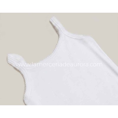 Camiseta niña lisa tirante fino K4413 de Calamaro 2