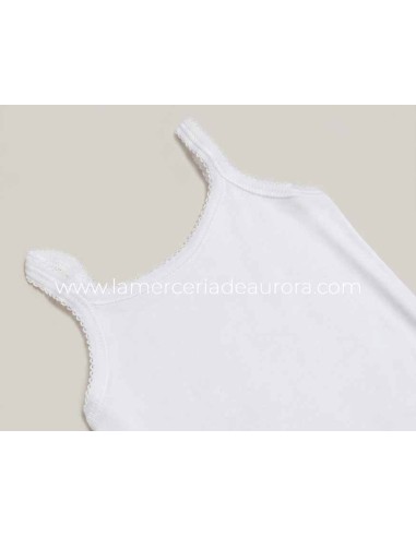 Camiseta niña lisa tirante fino K4413 de Calamaro