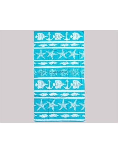 Toalla playa rizo algodón "Mar" de Deskarao