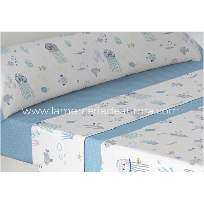 Sábanas tela infantiles "Medusas azul" de Gamberritos 2