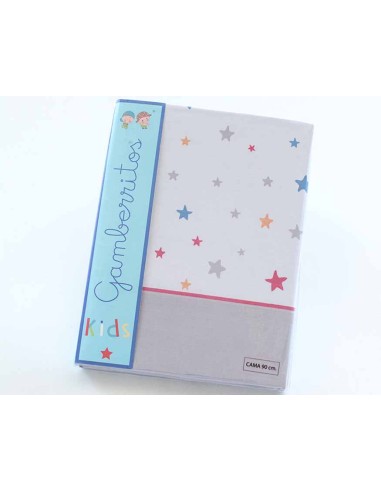 Sábanas tela infantiles "Estrellas" de Gamberritos