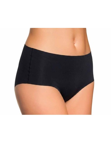 Braga alta invisible corte láser algodón 283 de Naiara - NEGRO