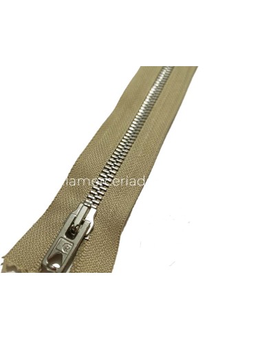 Cremallera metal gruesa pantalón (malla 5)  - BEIGE