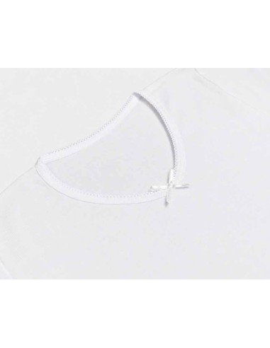 Camiseta interior niña algodón sin costuras manga corta K6504 de Calamaro