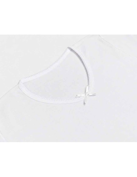 Camiseta interior niña algodón sin costuras manga corta K6504 de Calamaro