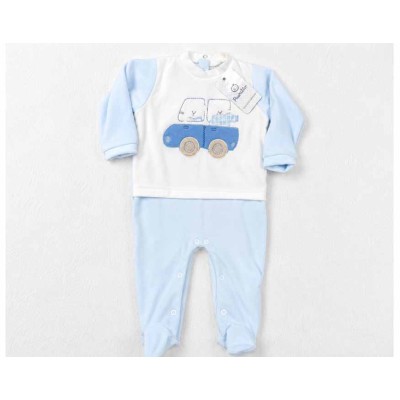 Pelele bebé niño invierno "Avión" de Pastello