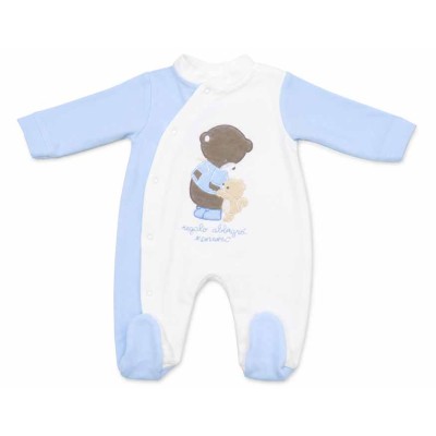 Pelele bebé niño invierno "Amiguitos" de Kinanit