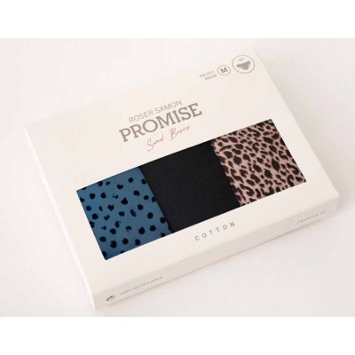 Tanga algodón fantasía "Animal Print" (3 uds) PB1014 de Promise 2