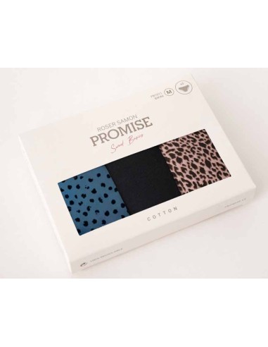 Tanga algodón fantasía "Animal Print" (3 uds) PB1014 de Promise