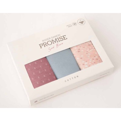 Tanga algodón fantasía "Estrellas" (3 uds) PB1014 de Promise 2