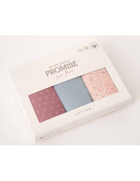 Tanga algodón fantasía "Estrellas" (3 uds) PB1014 de Promise