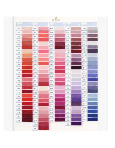 Hilo Mouliné DMC (art. 117) colores lisos - CARTA COLORES-1