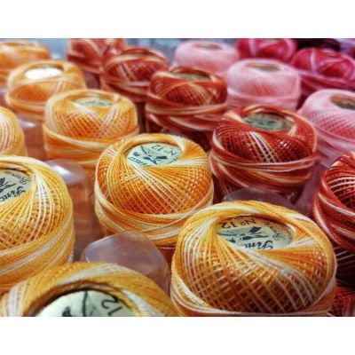 Ovillo perlé finca 5 gramos - nº 12 (colores matizados)