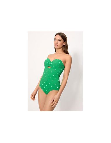 Bañador reductor bandeau copa B "Lime" 83444 de Ysabel Mora