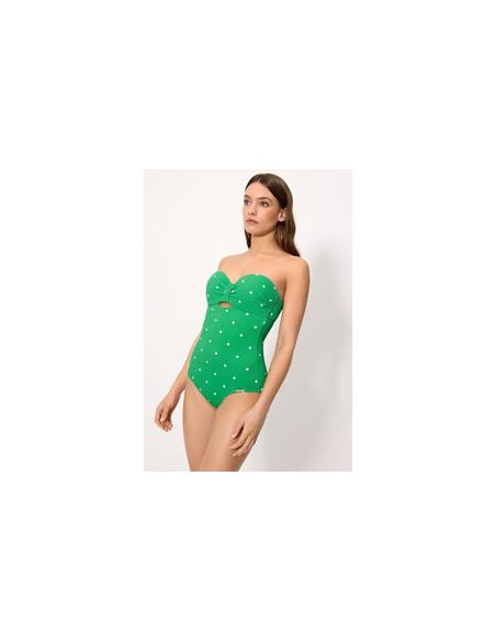 Bañador reductor bandeau copa B "Lime" 83444 de Ysabel Mora